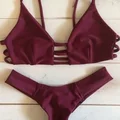 Bordowe bikini
