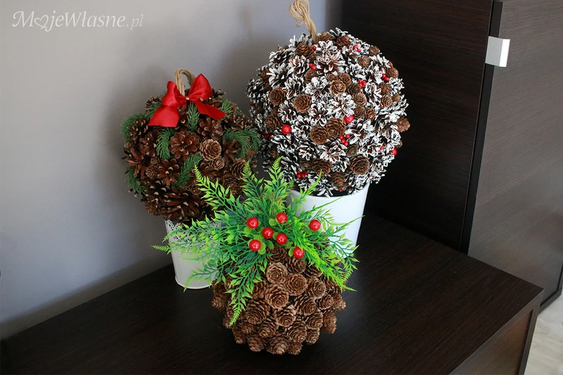 Kule z szyszek DIY KROK PO KROKU