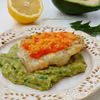 Filet z dorsza na puree z awokado.