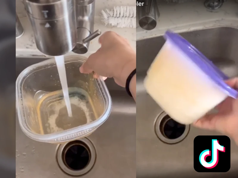 Jak domyć plastikowy pojemnik? Kolejny świetny trik z tik toka!