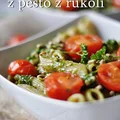 Makaron z pesto z rukoli.