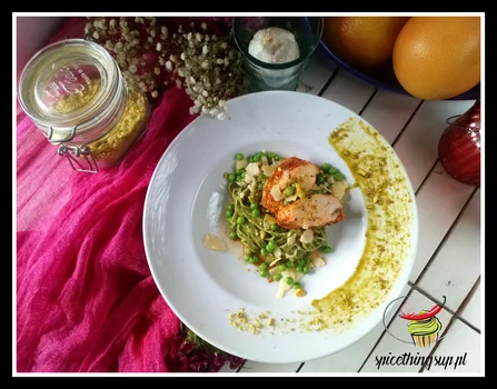 Tagliatelle z pistacjowym pesto