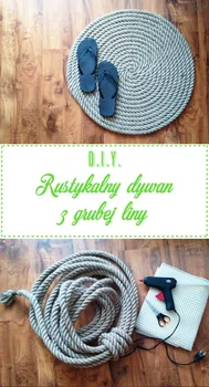 DIY Rustykalny dywan z liny