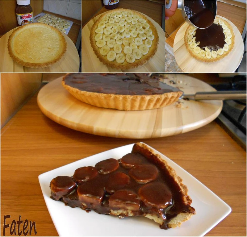 Tarta z bananami w czekoladzie. Mmmmm