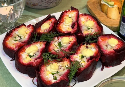 Przekąska ze śledziem jak szuba