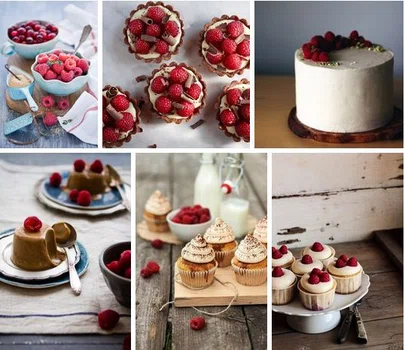 Pyszne desery z malinami