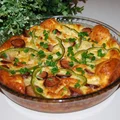 Frittata z kiełbasą i papryką