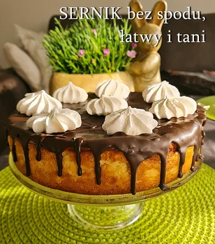Sernik bez spodu łatwy i tani