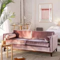 Sofa obita welurowym materiałem