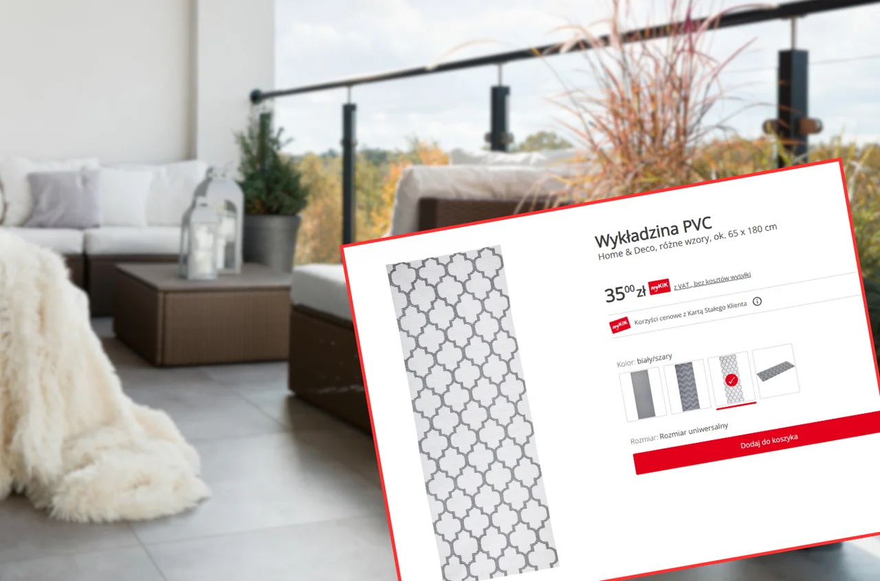 Ta wykładzina z KiK za 35 zł robi furorę w mieszkaniach i na balkonach! Praktyczna, modna, a czyszczenie to pikuś