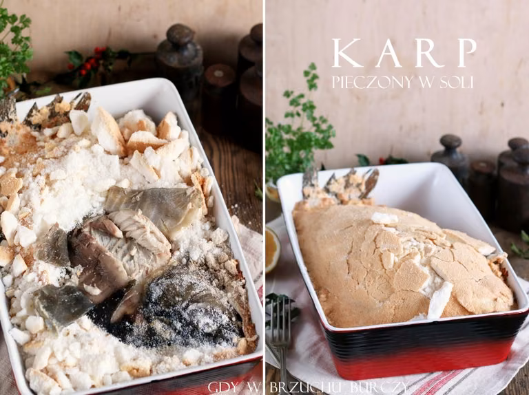 Karp pieczony w soli