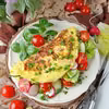 Omlet z szynką i nowalijkami