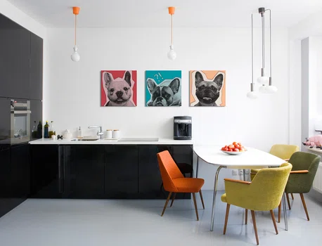 Pop-art z bulldogami - nowoczesny obraz na płótnie