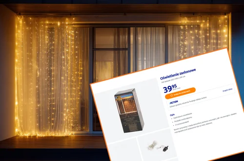 Ta świecąca zasłona z Action za 39 zł umili każdy wieczór! Efekt wow na oknie – bez świeczek i kominka przez cały rok