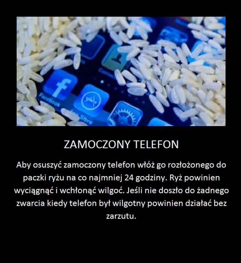 Trik na uratowanie zamoczonego telefonu!