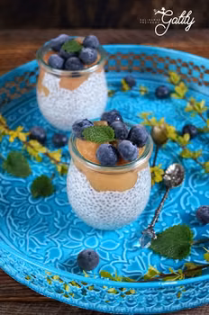 Pudding chia z pieczonym jabłkiem