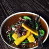 Polenta z pieczarkami
