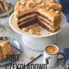 TORT CZEKOLADOWY Z ORZECHAMI W SŁONYM KARMELU