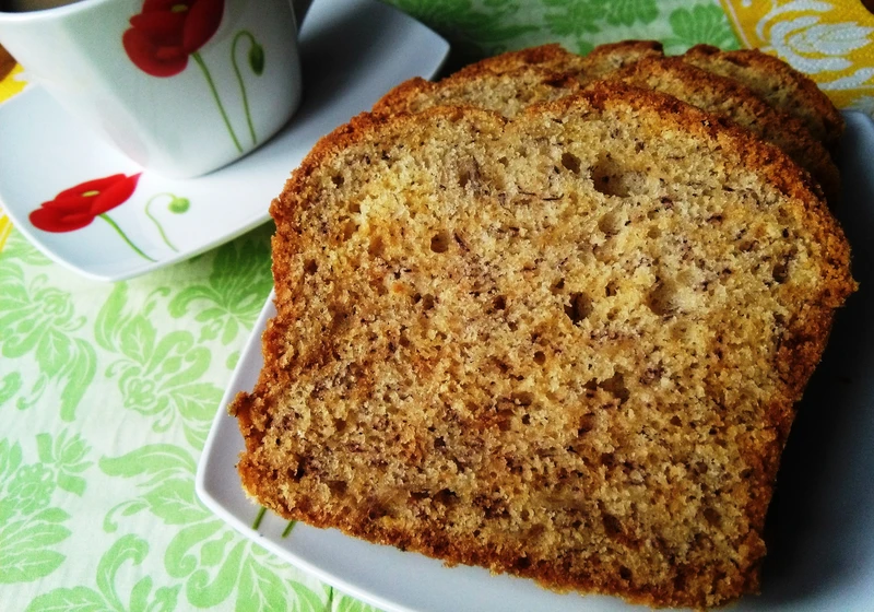 Puszyste ciast z bananami