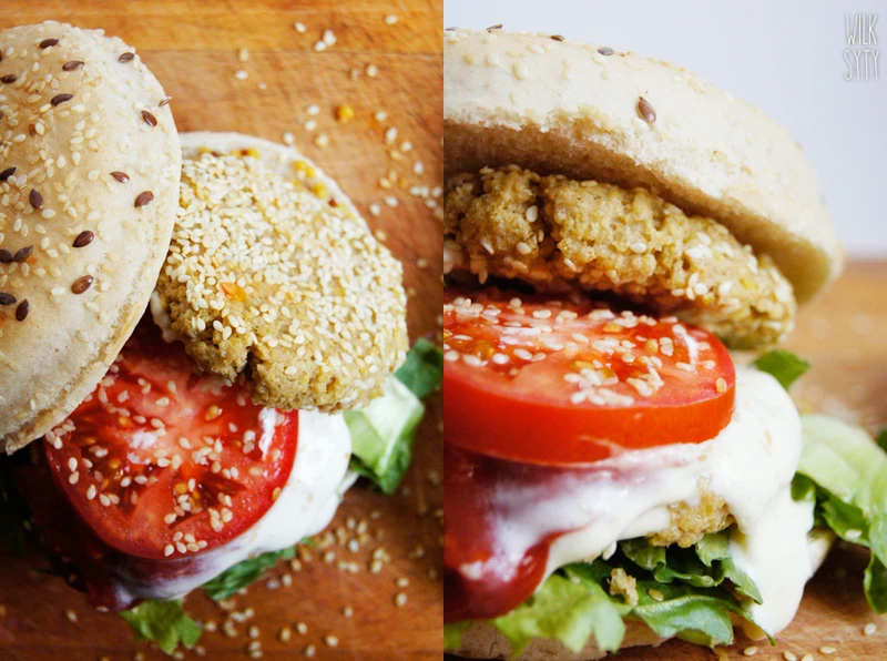 Sezamowe burgery jaglane.