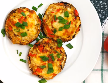 Pieczarki portobello faszerowane mielonym mięsem