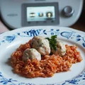 Pulpeciki rybne z ryżem porowo-pomidorowym (Thermomix)