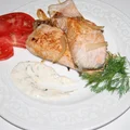 Łosoś w sosie serowo-koperkowym