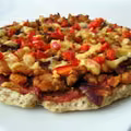 Pełnoziarnista orkiszowa pizza z kurczakiem