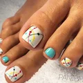 Kolorowy pedicure