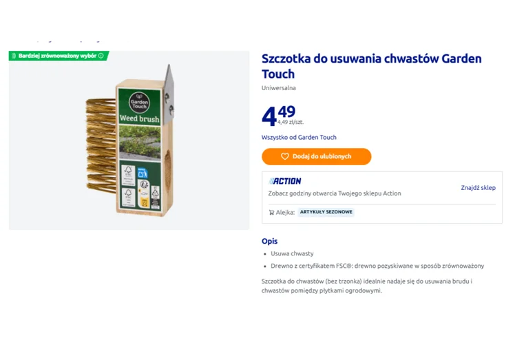 Zdjęcie Ta szczotka z Action za 4 zł to wiosenny hit klientów! Chwasty nie mają szans - łatwe i przyjemne czyszczenie chodnika i kostki #1