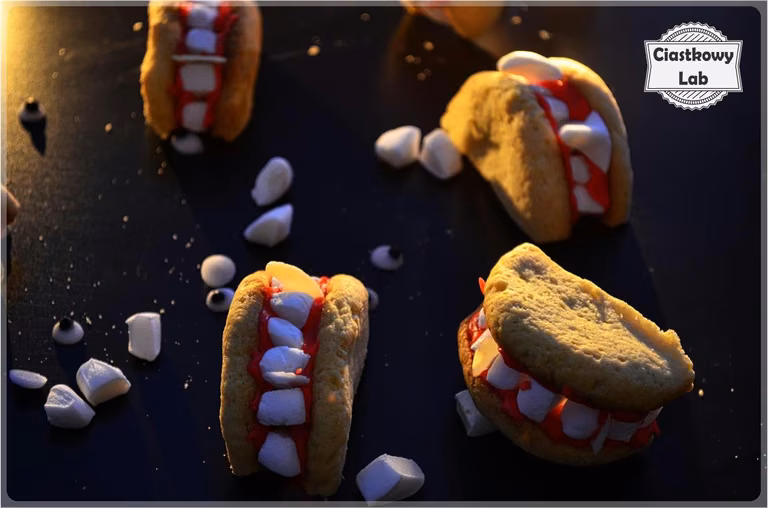 Szczęki wampira - ciastka na Halloween