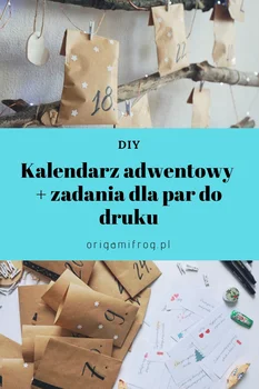 DIY Kalendarz adwentowy + zadania dla dwojga do druku