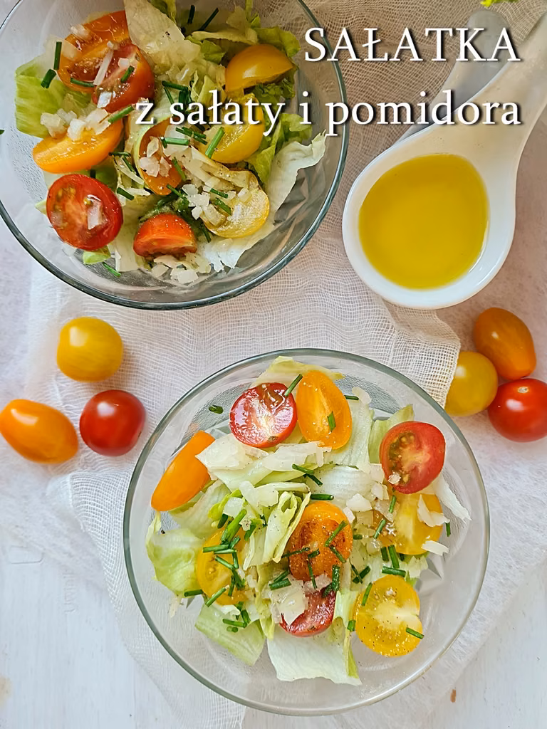 Sałatka z sałaty i pomidora