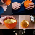 Świecznik zrobiony z pomarańczy - instrukcja
