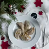 Pierogi gryczane z kapustą, grzybami i żurawiną