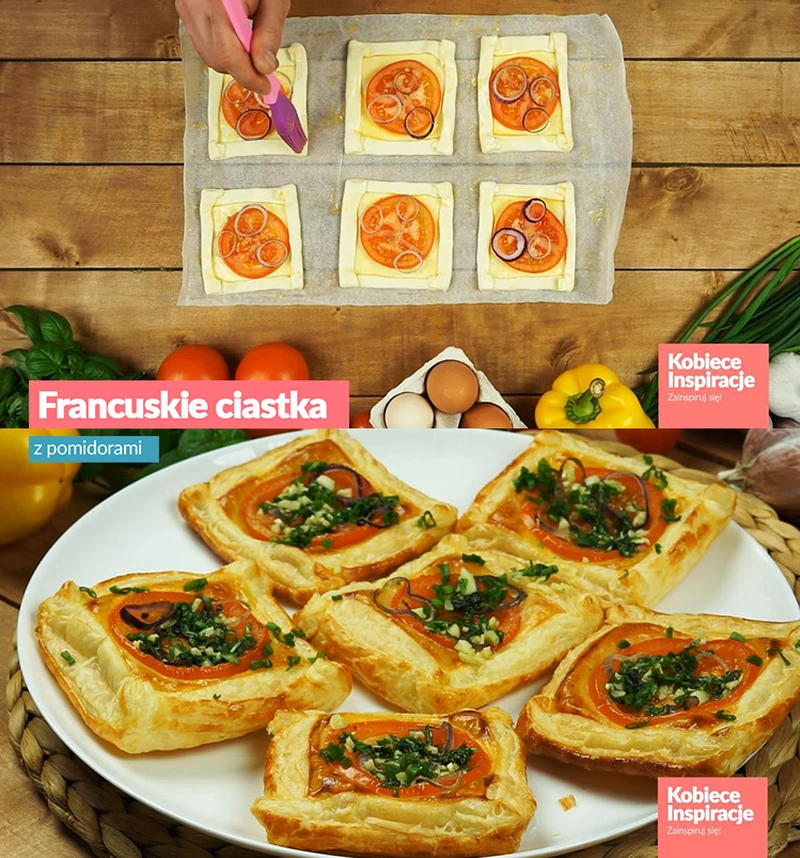 Francuskie ciastka z pomidorami - HIT na imprezę