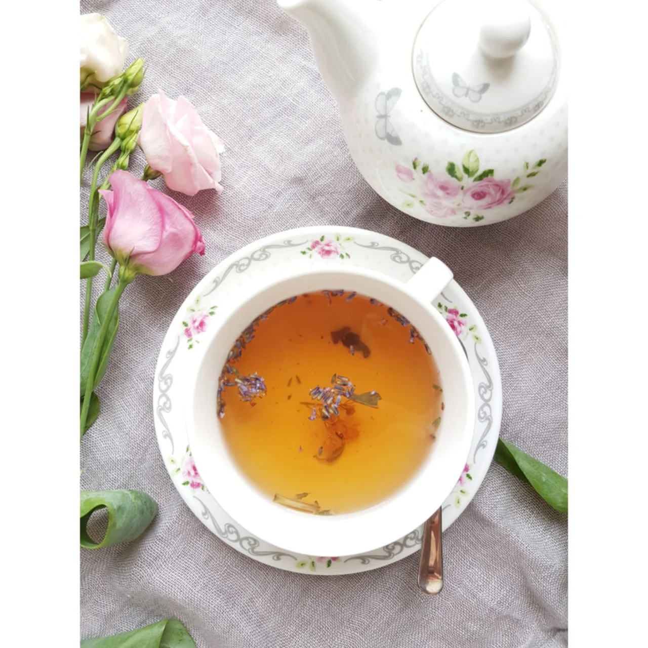 herbata lawendowa z kwiatem lipy i szałwią