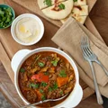 indyjskie curry z dynią, soczewicą i pomidorami