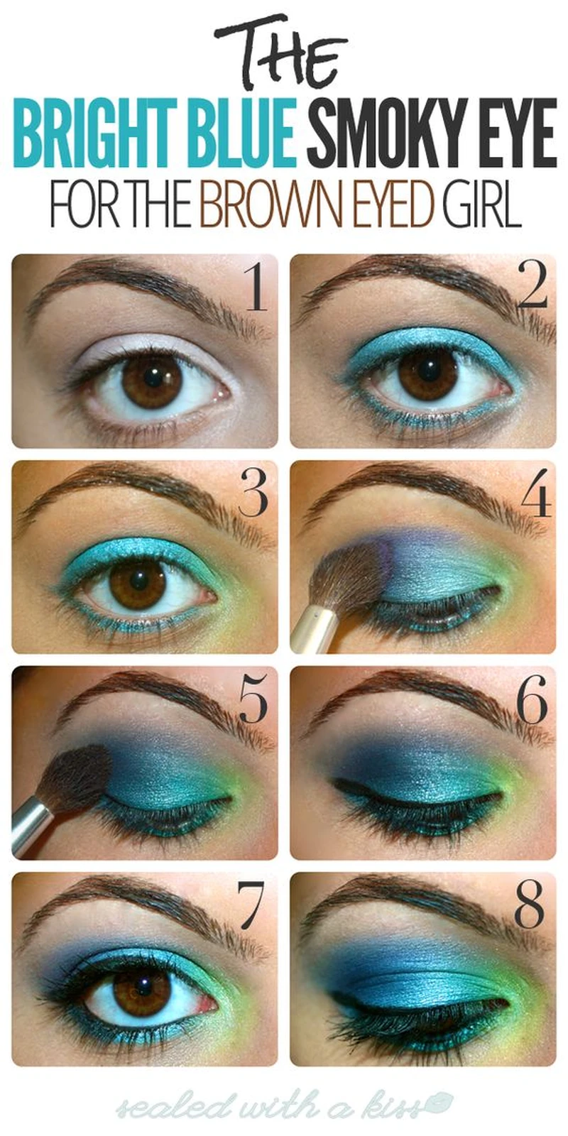 Niebieski smokey eye