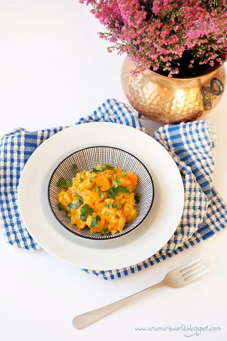 Rozgrzewające risotto dyniowe z curry