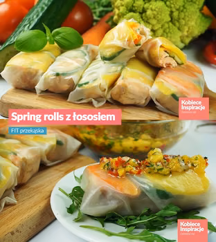 Spring rolls z łososiem - FIT przekąska