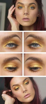 Piękny żółty makijaż