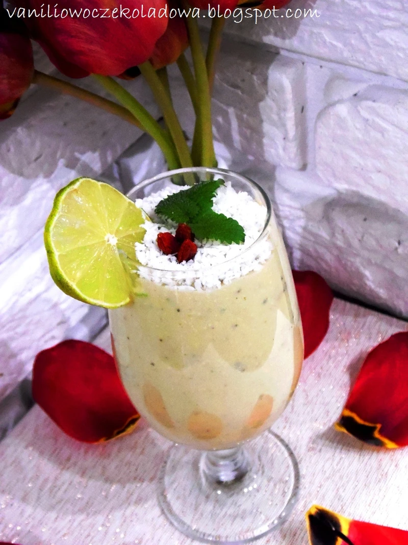 Deser jaglany z kiwi i miętą (Vege & White sugar free)