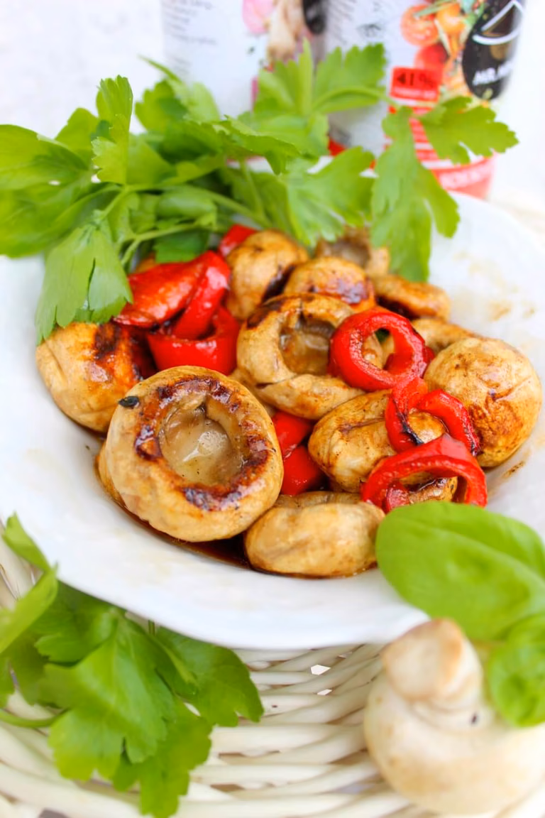 Grillowane pieczarki – prosta przekąska
