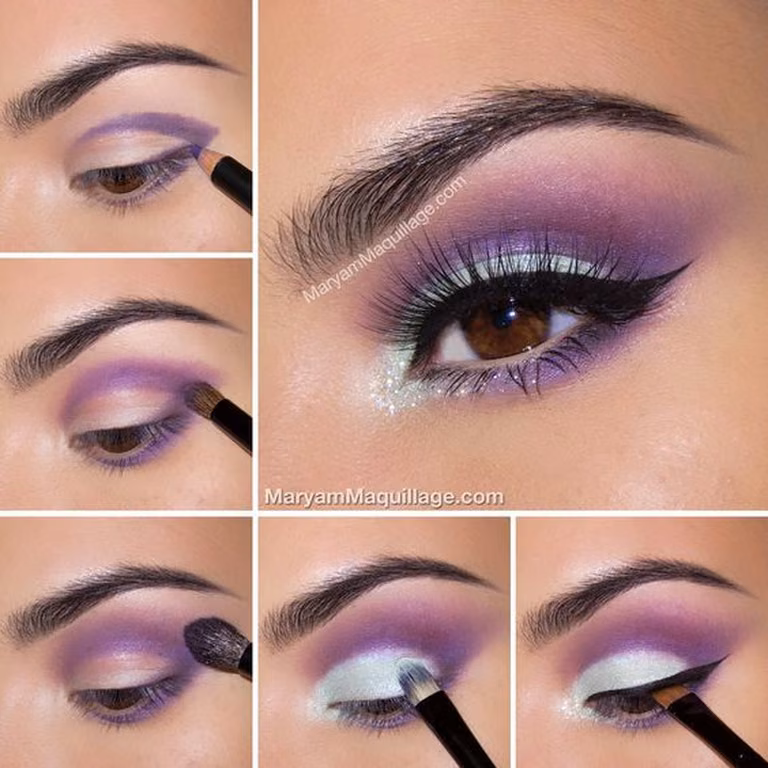 Fioletowy make up