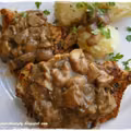 Grillowany schab z grzybami