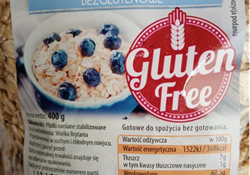 Ostrzeżenie publiczne: Gluten w bezglutenowych płatkach owsianych RADIX-BIS!