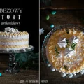 Tort bezowy z kremem ajerkoniakowym