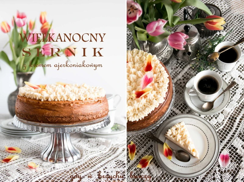 Sernik z kremem ajerkoniakowym
