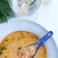 Zupa z krewetek na białym winie